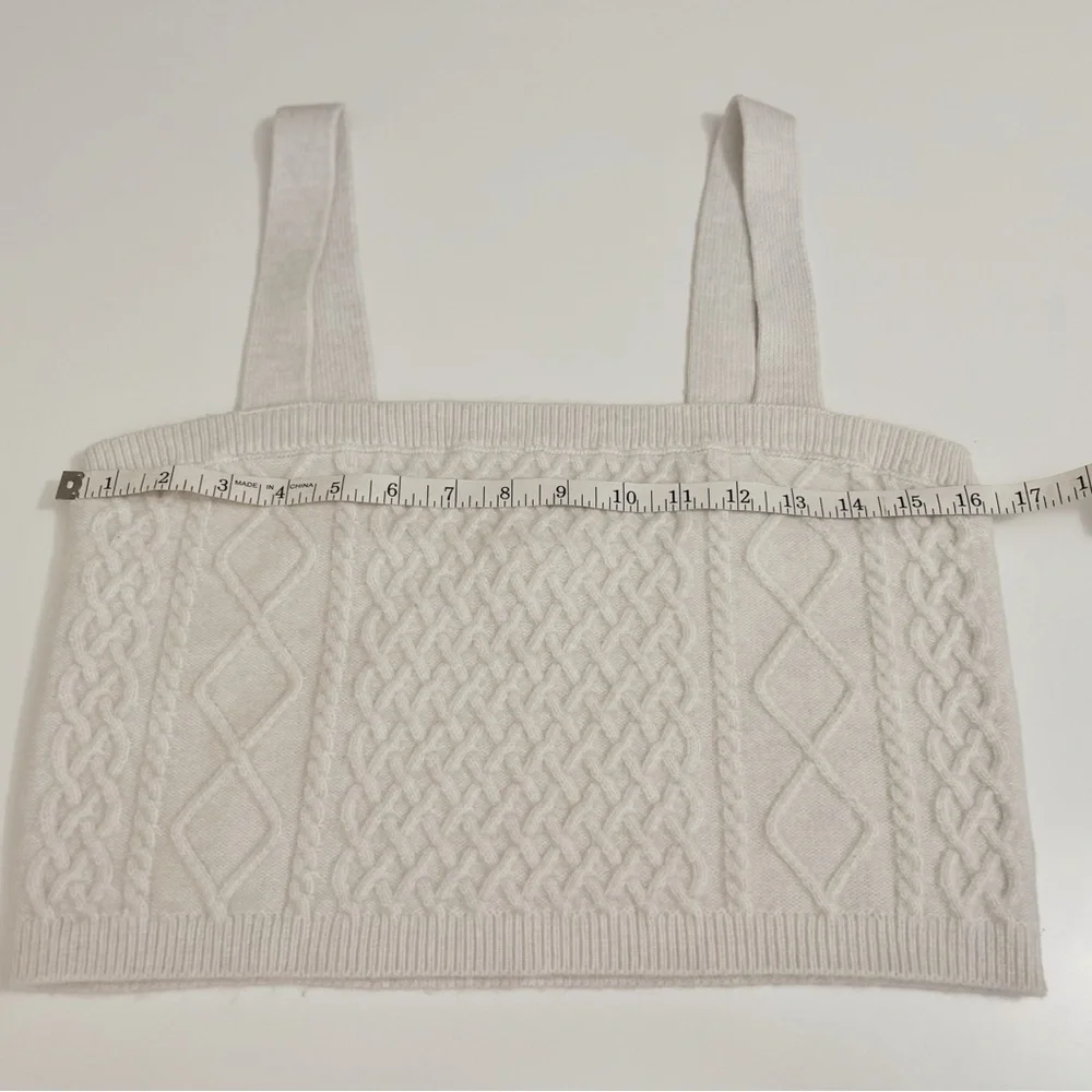 🗽H&M Beige Cable Knit Tank | Size :L - Picture 5 of 12